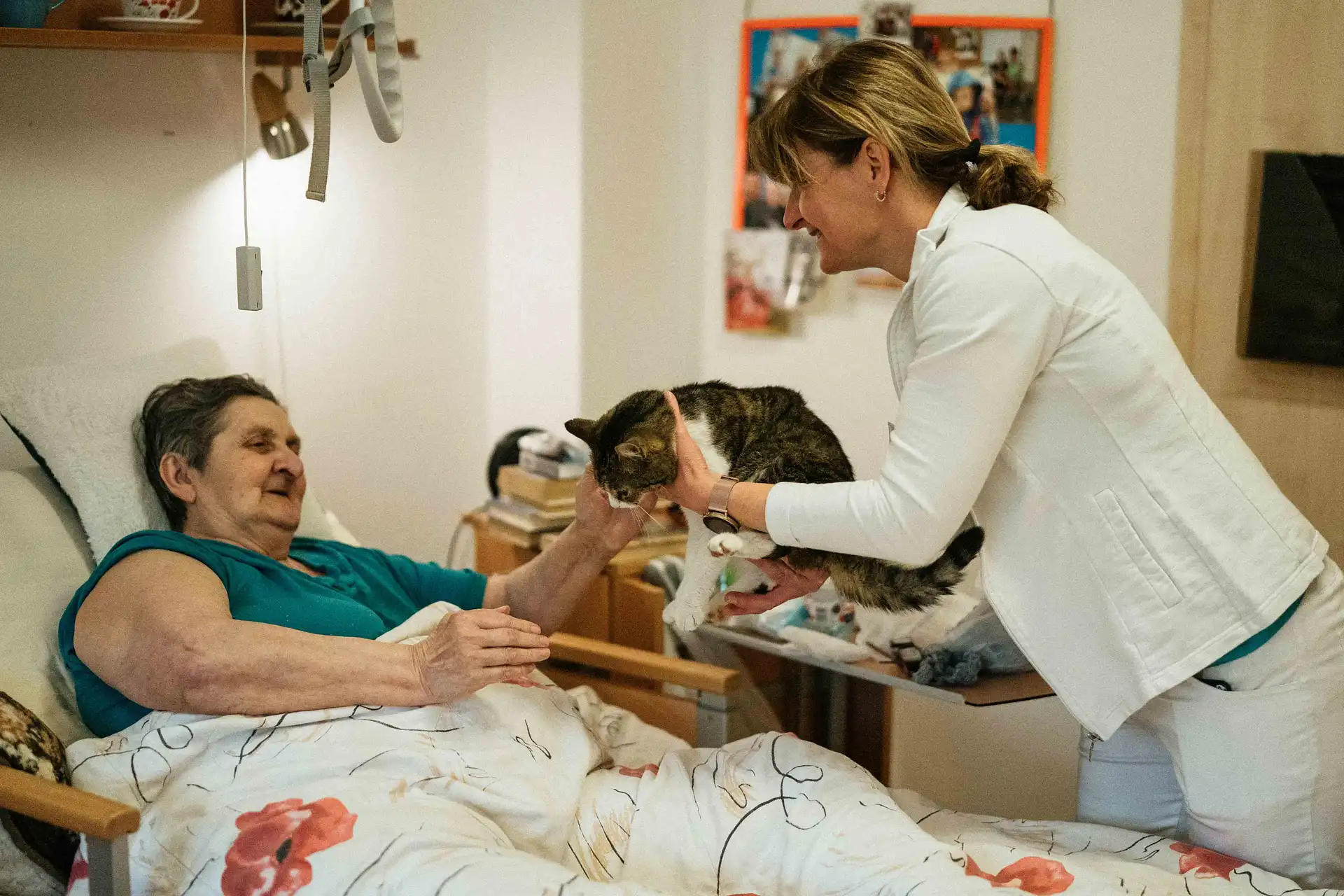 Residents interacting